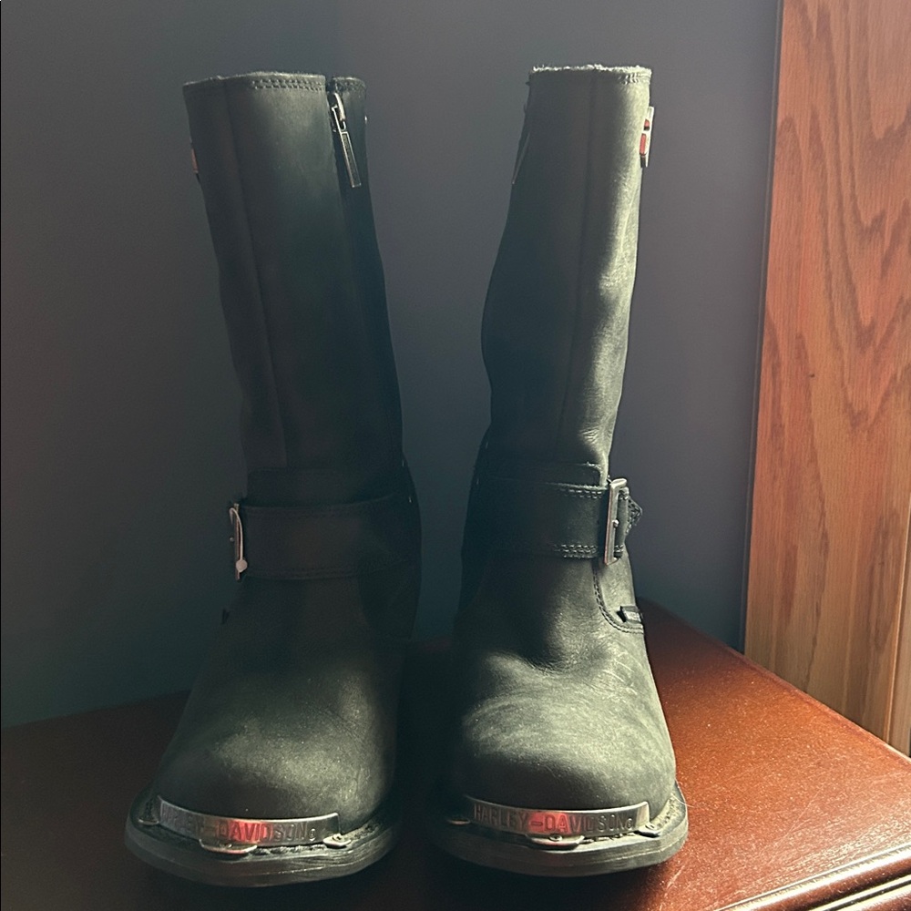 Harley-Davidson Women's Studded Black Moto Boots - Picture 5 of 8